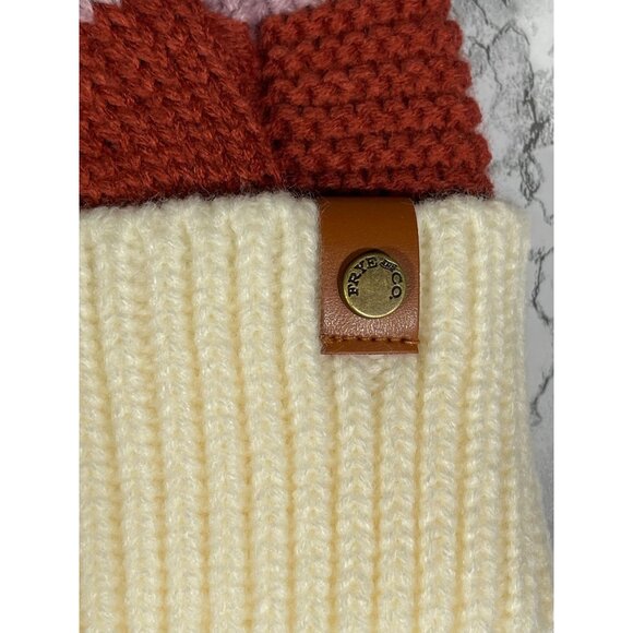 Frye & Co. Womens Patchwork Striped Knit Beanie Hat Acrylic Multi-Color - Picture 4 of 5